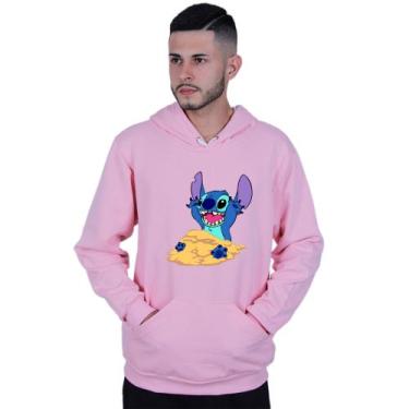 Imagem de Moletom Unissex Canguru Lilo Stitch Areia - Lafre, Rosa claro, GG