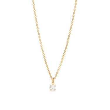 Imagem de Colar Rommanel Banhado Ouro Pingente Solitário Zircônia 532448