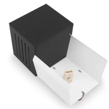 Imagem de Arandela Frisada Parede Externa/Int. 10 Fachos Preta Kit 03 - Lcg Elet