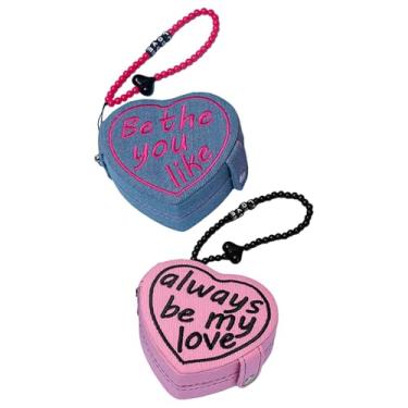 Imagem de oshhni 2x Caixa de armazenamento de joias em formato de coração para pulseiras, colares e lembranças