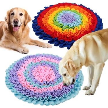 Imagem de DiDiBirDi 2 peças de tapete de snuffle para cães, brinquedos interativos de alimentação lenta para treinamento de cheiro, habilidades de forrageamento, adequado para filhotes de cachorro ou gato