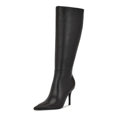 Imagem de Nine West Bota de cano alto feminina Gerty, Couro preto 002, 38