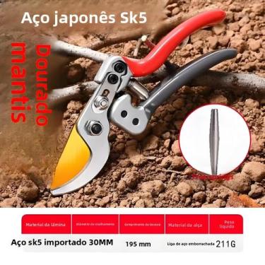 Imagem de Tesoura De Poda De Aço Para Árvores, Ferramenta De Poda De Frutas Para