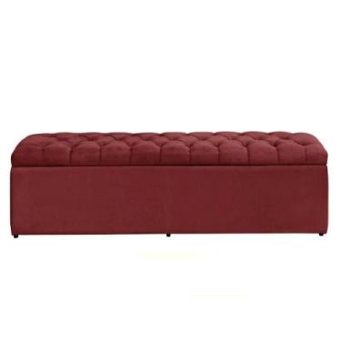 Imagem de Báu Calçadeira Sapateira Dubai 1,58 Mt-suede Vermelho - GAT MAGAZINE
