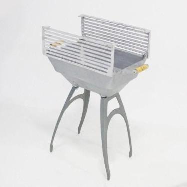 Imagem de Churrasqueira Com Pés Versátil Cinza - Nossa Kasa