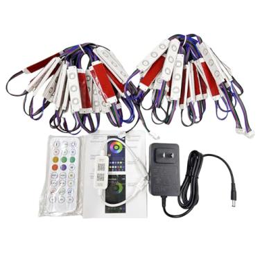 Imagem de Q QINGCHEN Fita de luz LED Smart Magic IC+RGB listada pela UL de 10 metros com controle remoto para caixa de luz publicitária de letras (fonte de alimentação e controlador incluídos)