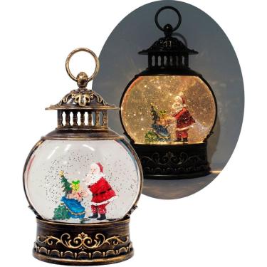 Imagem de Luminária Enfeite De Natal Papai Noel Presentes Musical LEDs