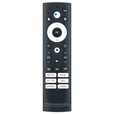 Imagem de Controle remoto de substituição de voz compatível com Hisense Smart Google TV 65QD7N 50A7N 55U8K 85QD7N 85A7N 75QD7N 65U8K 65U7K 75U7K 43A7N 43A4K 55A7N 100U76N 85U8K 65A7N 75A7N U8K 10 0U8K 75A7N