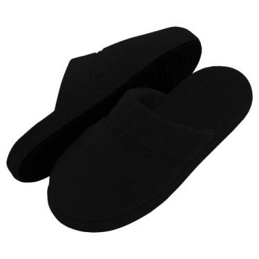 Imagem de Pantufa Masculina Atoalhada Flexível - PUFF - Preto - 43/44, Preto, 43
