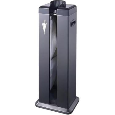 Imagem de Invólucro Automático De Guarda-chuva Molhado, Máquina De Embalagem De Guarda-chuva De Aço Inoxidável, Slot único, Suporte De Dispensador De Sacos De Guarda-chuva Comercial, Black