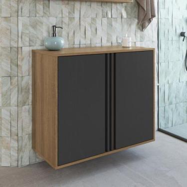 Imagem de Gabinete de Banheiro 80cm com 2 Portas sem Cuba Antônia - FAEMA