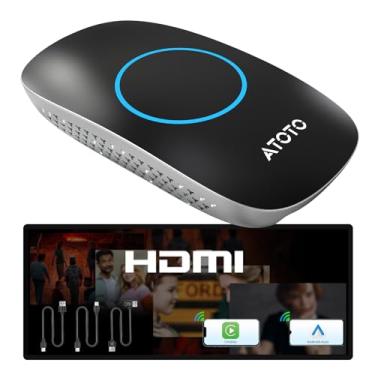 Imagem de Adaptador CarPlay sem fio, converte com fio para sem fio, CarPlay e Android Auto Car Play Dongle com assistente de voz AI, módulos Wi-Fi duplos, conexão estável e sem atraso, Plug & Play