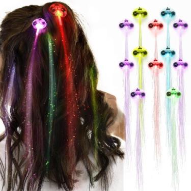 Imagem de Extensão de cabelo de fibra óptica LED Hair Light Up 12 unidades - 14 