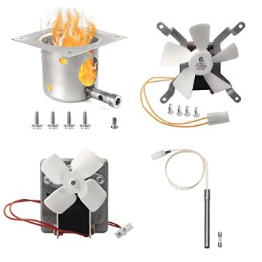 Imagem de Kit de peças de reposição para defumador Pit Boss e Traeger de grânulos para churrasqueira, inclui motor de 2,0 RPM, ventilador de indução, vara quente de ignição com fusível, acessórios para panela de fogo com parafusos