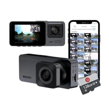 Imagem de Black Box GP Dual - Câmera Veicular, Wifi, Dupla (Frontal + Interna), Full HD (Cartão 128gb)