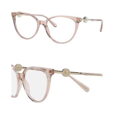 Imagem de Versace VE3298B Medusa PHANTOS Armação para óculos com kit de óculos de luxo eSHADES, Rosa transparente (55 mm), 55 mm