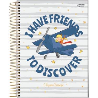 Imagem de Jandaia - Caderno Espiral Universitário CD 1 Matéria 96 Fls O Pequeno Príncipe Cinza FSC