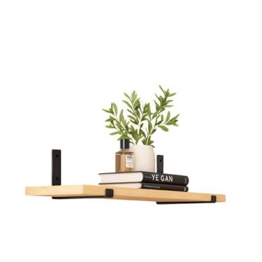 Imagem de Prateleira Industrial Com Suporte Mão Francesa De Madeira Pinus Maciça