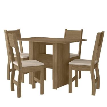 Imagem de Kit Mesa de Jantar Milano 108x68 cm com 4 Cadeiras Milano