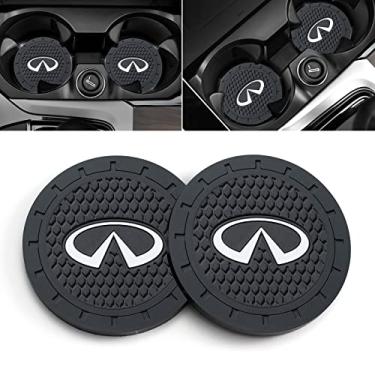 Imagem de Porta-copos de carro para Infiniti Q50 FX35 FX37 F50 QX70 QX60 EX35 Logo porta-copos de silicone embutido acessórios interiores 7 cm 3 peças