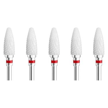 Imagem de 5 peças de cerâmica para arte de unhas, cortador rotativo, aparelho de limpeza para manicure, acessórios de máquina de trituração de unhas, ferramenta de gel de unha