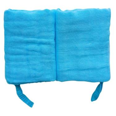 Imagem de Toalhinhas de Boca Soft para Bebê com Prendedor de Chupeta Maternidade Enxoval (Azul Liso)