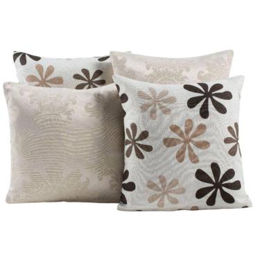 Imagem de Capa Almofada Estampada Jacquard Decorativas com Ziper 4 unidades