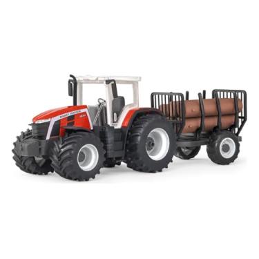 Imagem de Brinquedo Trator Réplica C/Carretinha, Carrinho Infantil, Educativo P/Criança, Imaginação, Colecionável, Presente, Veículo Miniatura (Brinquedo tratir Massey Ferguson)