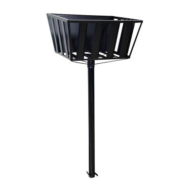 Imagem de Lixeira de Rua Calçada Popular Cesto Fundo Preta 129x60x45cm