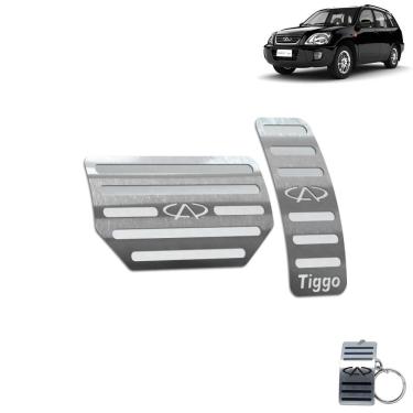 Imagem de Pedaleira Chery Tiggo Automático 2010 Até 2015 Aço Inox