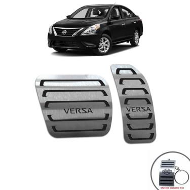 Imagem de Pedaleiras Aço Inox Nissan Versa 2015/2020 Automática Preto