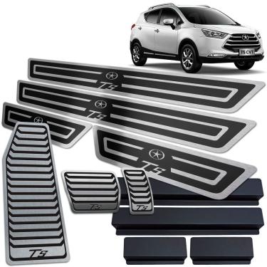 Imagem de Pedaleira Automático Descanso Soleira Jac T5 2016 2019 Preto