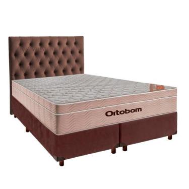 Imagem de Cama Box + Colchão Queen Ortobom Molas Ensacadas Airtech + Cabeceira E