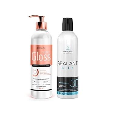 Imagem de Borabella Cauter Gloss 500ml + Selagem 3D Orgânica 350ml - Progressiva Sem Formol, Liso Natural, Brilho Espelhado e Reconstrução Capilar
