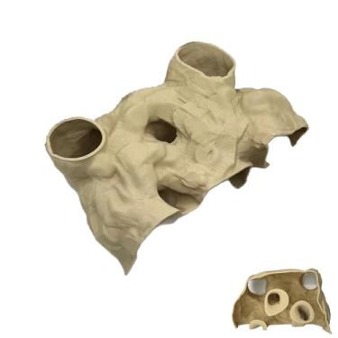 Imagem de Xanadued Decoração de caverna de aquário, curva natural impressa em 3D sob caverna de túnel de cascalho (grande)