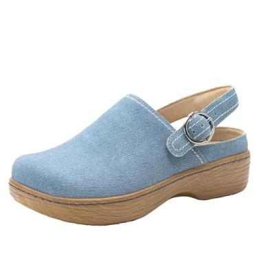 Imagem de Tamanco feminino Alegria Olie Slingback de couro, Jean Jeanie, 11.5-12