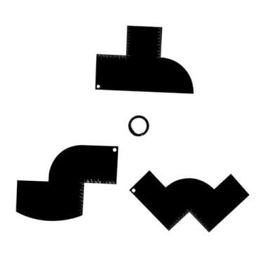 Imagem de FashionCha Pacote com 3 Cartões de Aprimoramento de Barbeiro, Guia de Criação de Linha Capilar, Acessórios de Corte de Cabelo Profissional para Homens,