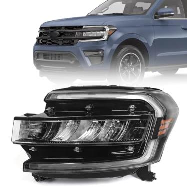 Imagem de FIONE Conjunto de farol LED completo com DRL compatível com Ford Expedition 2022 2023 2024 caixa preta farol dianteiro esquerdo lado do motorista LH