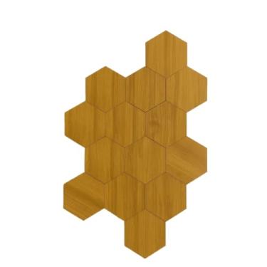 Imagem de Kit 16 Peças MDF Hexagonal 20x17cm – Painel Criativo para Decoração