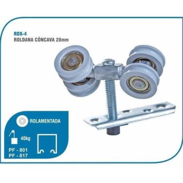 Imagem de Roldanas Porta Correr De Madeira Concava 30 Jogos - comercial