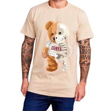 Imagem de Camiseta Masculina urso Caveira Camisa Estampada T-shirt style camisa 
