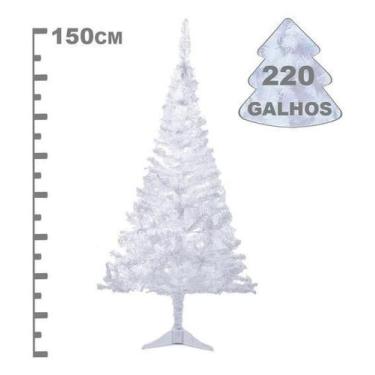 Imagem de Árvore De Natal Decorada Completa Branca 1,50 Mt 220 Galhos - Rio Mast