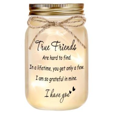 Imagem de Lâmpada de luz noturna Rxyjlhjx Mason Jar, presente de amizade