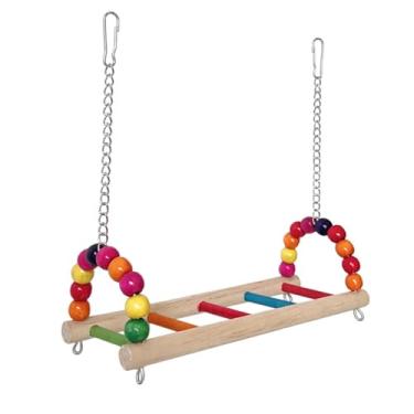 Imagem de Brinquedos de balanço de pássaros, rede de escalada de papagaio para periquito, periquito, periquito, calopsita, conure, pássaros pequenos