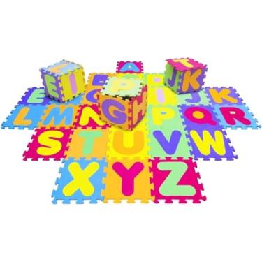 Imagem de Tapete Infantil Tatame, Educativo, Alfabeto, EVA, 26 Peças 5mm 30x30cm