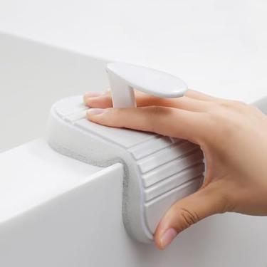 Imagem de Escova de esponja dobrável ferramentas de limpeza de bancada de cozinha cabo ergonômico esponja removível 15 * 7,5 * 6 cm