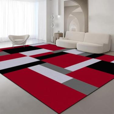 Imagem de Tapete geométrico grande para sala de estar, decoração de casa, estilo tapete para quarto, sofá macio, lateral, para crianças (80 x 160 cm (31 x 62 pol.) / hxx-250724005903)