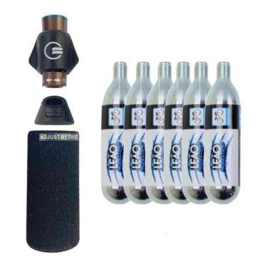 Imagem de Bomba Co2 Elleven Encher Pneus Bike Ciclismo + 6 Cilindros-Unissex