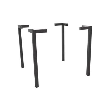 Imagem de Base Mesa De Jantar Santorini M089 Aço S- Tampo Preto - Kappesberg