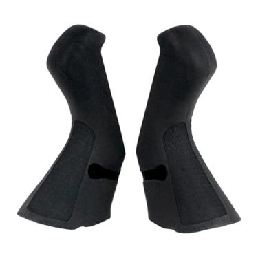 Imagem de Colaxi 2 peças de de câmbio e freio para bicicleta de estrada, acessórios confortáveis ​​com absorção de impacto, em silicone preto, para RX R9 R7 R5.